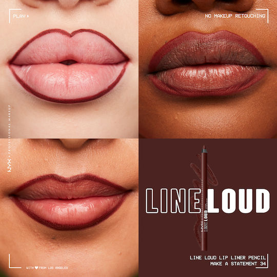 NYX Professional Makeup Line Loud Молив за устни 34 Make A Statement
