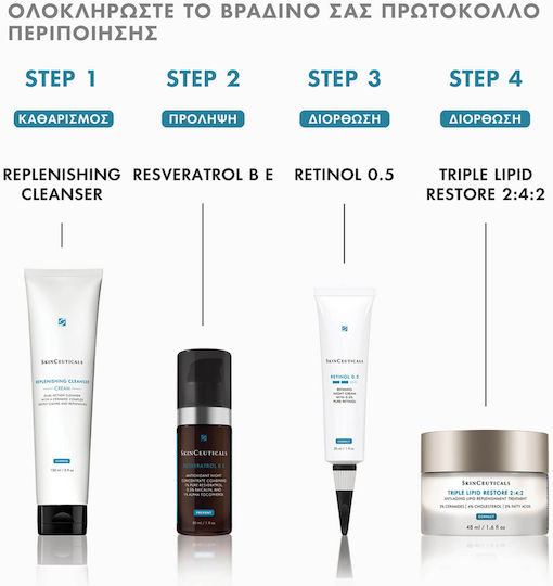 SkinCeuticals Resveratrol Be Moisturizing & Anti-Aging Face Serum with Vitamin E & Hyaluronic Acid for Detoxifying & Brightening 30ml