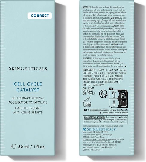 SkinCeuticals Cell Cycle Catalyst Moisturizing & Anti-aging Serum Face with Salicylic Acid for Firming & Dark Spots 30ml