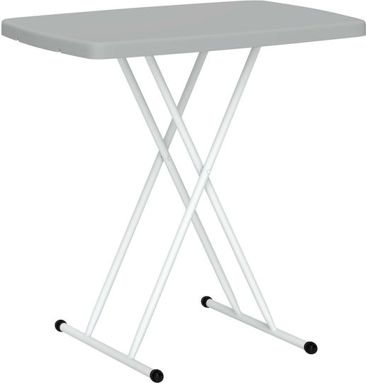 Metal Table For Small Outdoor Spaces Foldable Dark Grey 76x50x74cm