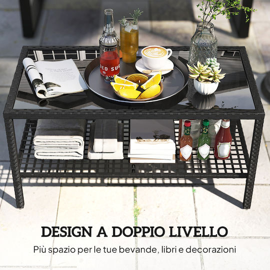Sitting Room Table 92x50x45 Black