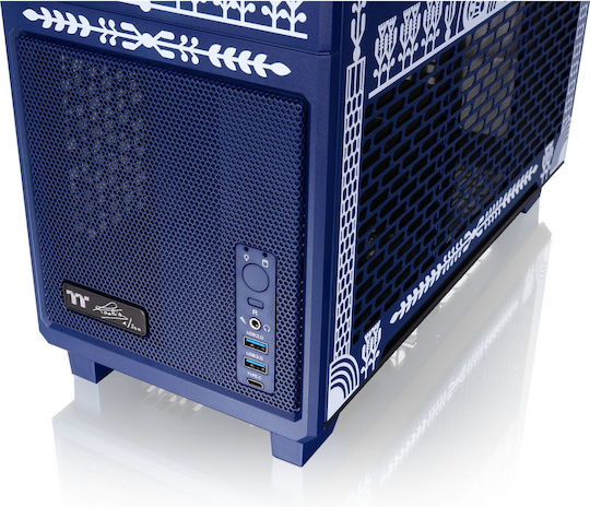 Thermaltake TR100 Koralie Edition Мини Кула Кутия За Компютър Кобалтово Син
