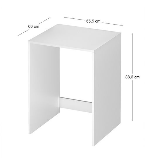 Megapap Ντουλάπι Μπάνιου Πλυντηρίου 65.5x60x88.6cm Λευκό