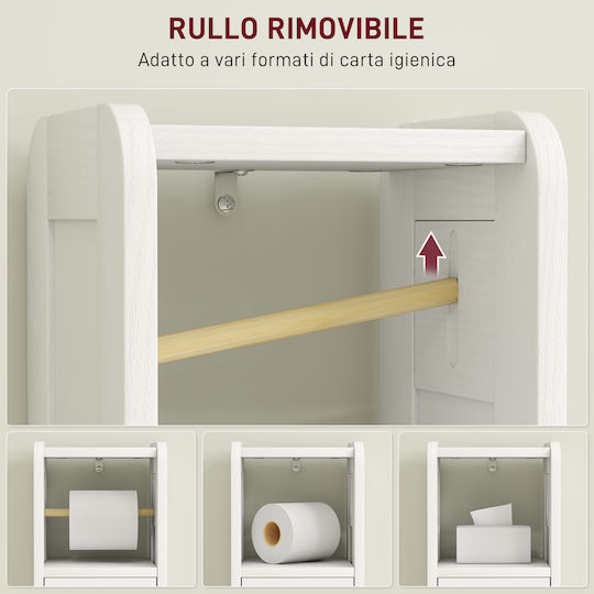 HomCom Bathroom Cabinet 21x20x79cm White
