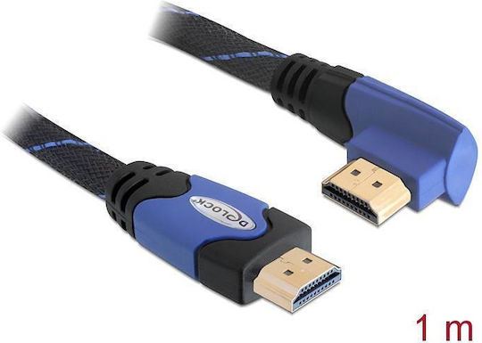 DeLock HDMI 2.0 Premium High Speed 4K 60Hz HDR Angle (90°) HDMI Cable HDMI Male - HDMI Male 1m Black