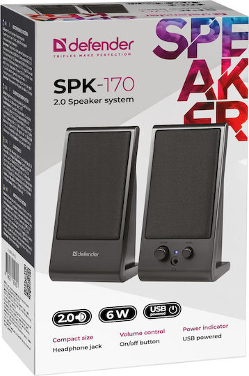 Defender SPK-170 Ηχεία Υπολογιστή 2.0 με Ισχύ 4W Μαύρα