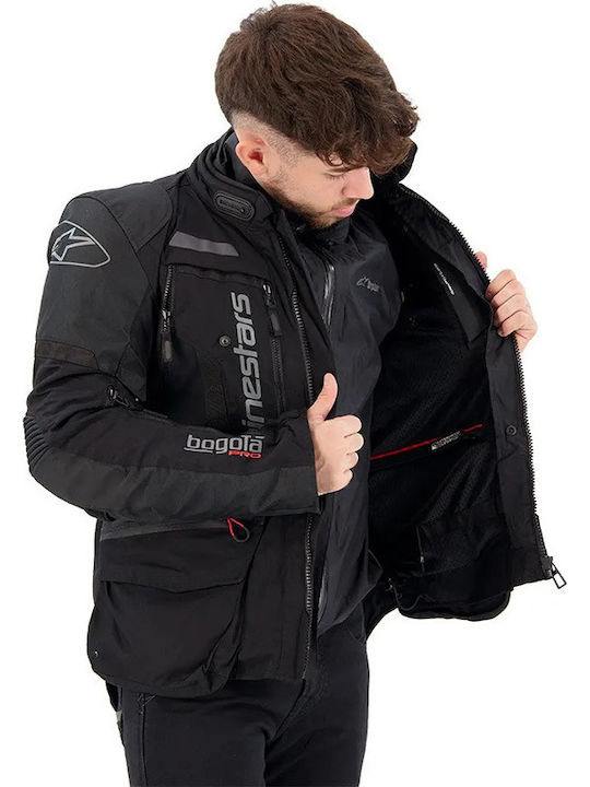 Alpinestars Bogota Pro Ανδρικό Μπουφάν Μηχανής 4 Εποχών Αδιάβροχο Black/Whiite
