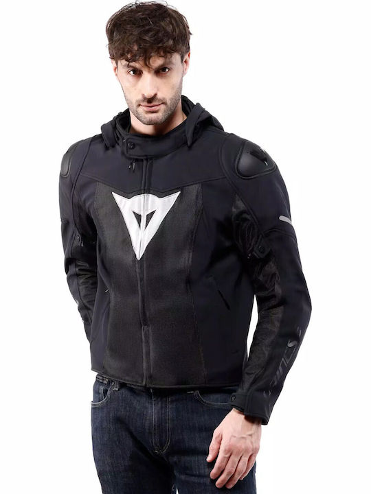 Dainese Super Sprint Air Tex Χειμερινό Γυναικείο Μπουφάν Μηχανής Softshell Αδιάβροχο Black/White