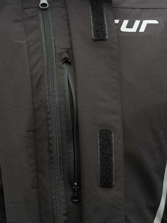 T.ur Winter Herren Motorradjacke Wasserdicht Schwarz