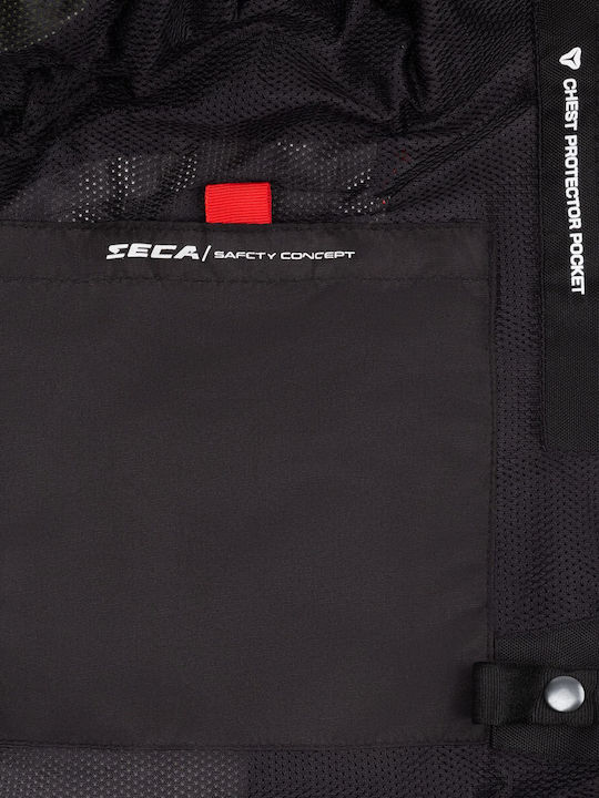 Seca Airflow III Summer Men's Riding Jacket Black/Red/Fluo
