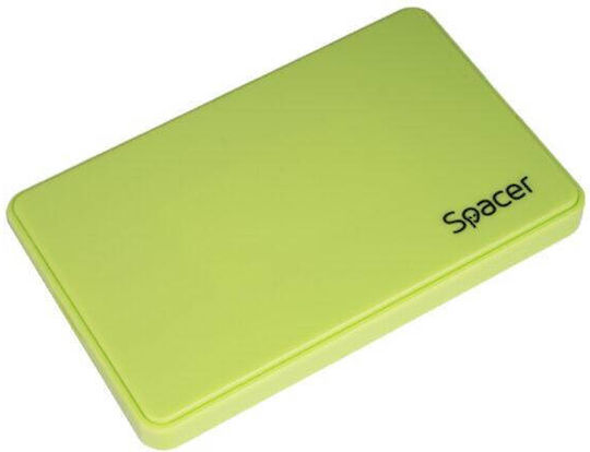 Spacer Твърд диск кутия SATA III с връзка USB 3.0 / USB 3.2 в Зелен цвят