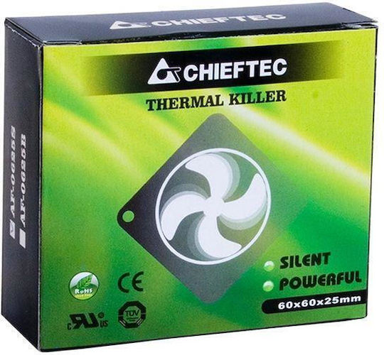 Chieftec AF-0625S Ventilator Pentru Carcasă 60mm (2200rpm / 13cfm) Fără Iluminare LED și Conexiune Molex Cu 4 Pini