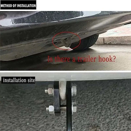 GlobalExpress Cârlig De Remorcare Auto Negru
