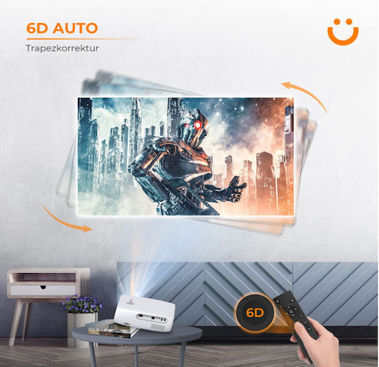 Yaber Pro V7 Mini Projector LCD Full HD Λάμπας LED με Wi-Fi και Ενσωματωμένα Ηχεία
