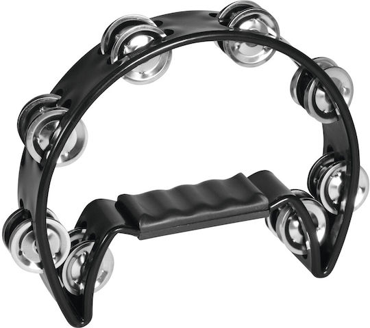 Dimavery D-TAMBB Black Plastic Hi-Hat Tambourine with Double Row Jingles