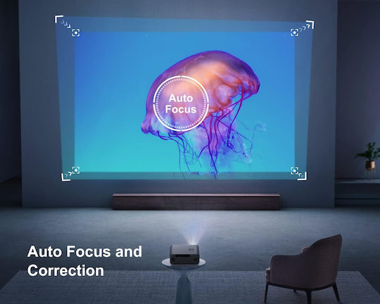 Wimius P62 Projector LCD Full HD με Wi-Fi και Ενσωματωμένα Ηχεία