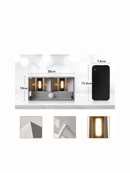 Wall-Mounted Outdoor LED Lighting IP65 with Warm White Light