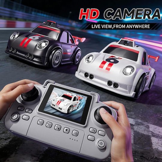 Kalaxio Mini RC Drift Racing Car Remote Control Drift Car FPV WiFi with Memory Card and Remote Control White with Camera