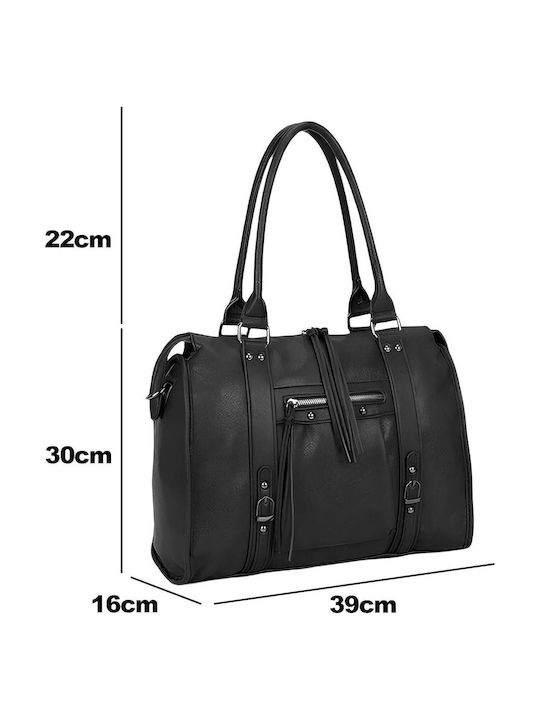 Gallantry Tote Handbag Women Vintage Bowling Style Strap Black