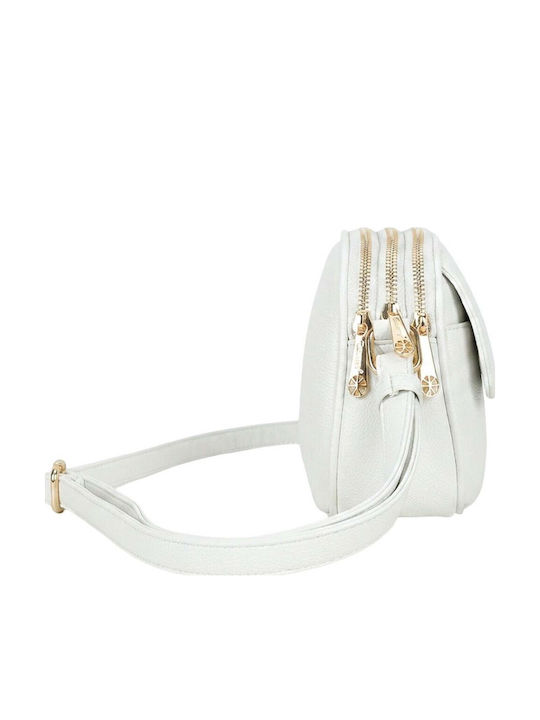 Gallantry Women's Multi-pocket Crossbody Handbag Discreet Flap White