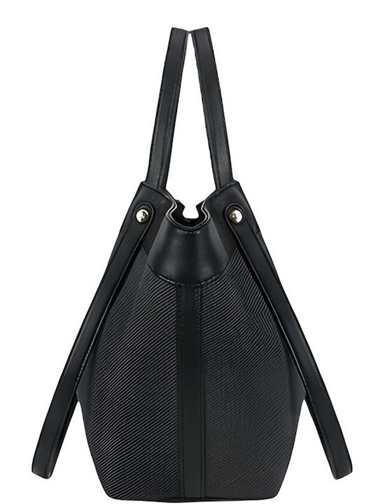 Gallantry Paloma Damen Handtasche Kontrastfarbenes Turn-lock Verschluss Schwarz