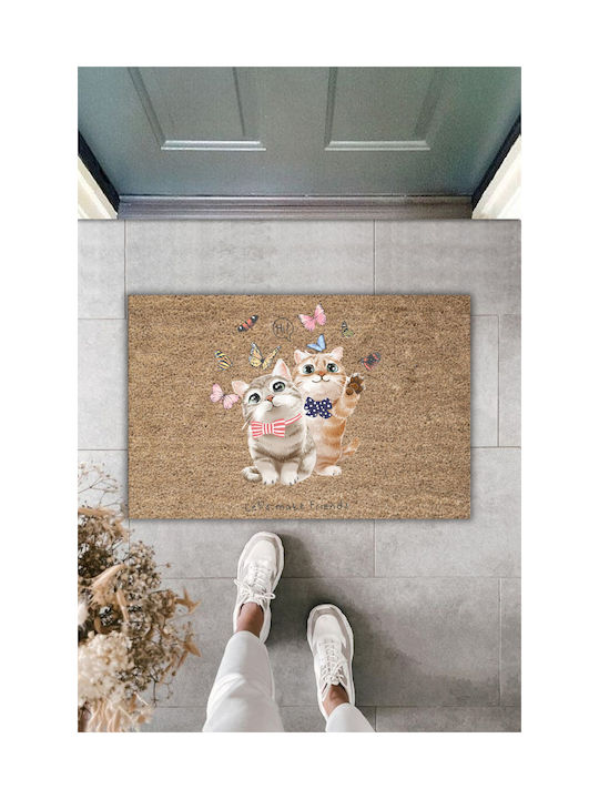 SteweHome Πατάκια Εισόδου Αντιολισθητικά Λευκά 45x70εκ. 2τμχ