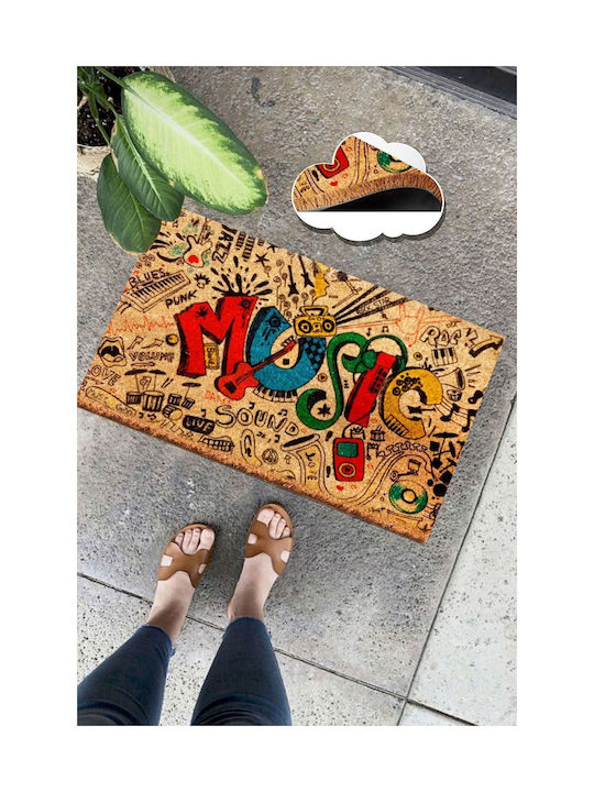 SteweHome Non-Slip Beige Entrance Doormat 60x40cm