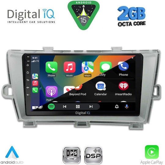 Digital IQ Ηχοσύστημα Αυτοκινήτου για Toyota Prius 2009-2015 (Bluetooth/USB/WiFi/GPS/Apple-Carplay/Android-Auto) με Οθόνη Αφής 9"