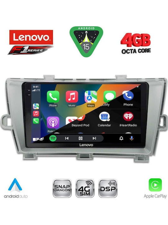 Lenovo Car Audio System for Toyota Prius 2009-2015 Bluetooth USB WiFi GPS Apple CarPlay Android Auto with 9" Touch Screen