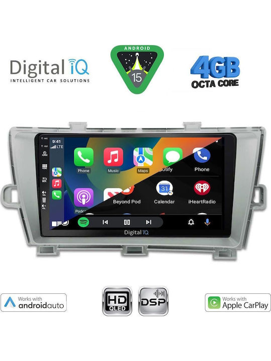 Digital IQ Car Audio System for Toyota Prius 2009-2015 Bluetooth USB WiFi GPS Apple CarPlay Android Auto with 9" Touch Screen