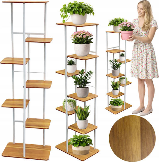 Suport Metalic Alb Pentru Plante 120x36x23.5cm