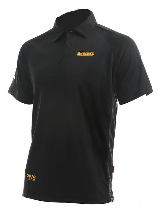 Dewalt Rutland Pws Black Short Sleeve Polo Shirt