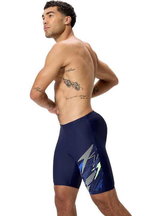 Speedo Medley Logo Ανδρικό Αγωνιστικό Jammer Μαγιό Κολύμβησης Μπλε