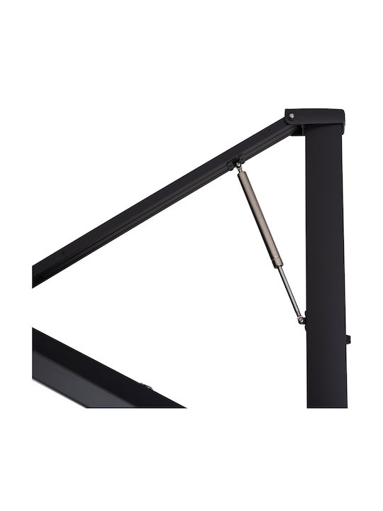 Professional Floor Parasol Circular Aluminum Cannopy Cannopy Gray with Base Φ2.665m