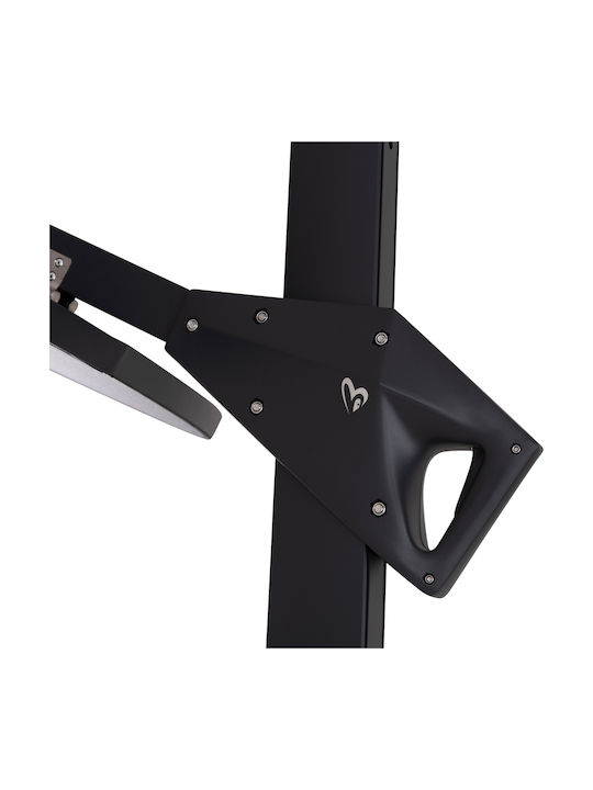 Professioneller Hängender Rundschirm aus Aluminium Cannopy Cannopy Grau Φ2,665xΥ2,66m