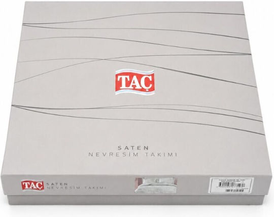 Tac Set Huse Pentru Pilote 200x220cm Dublu Cu 2 Fețe De Pernă Și 1 Cearceaf Bej