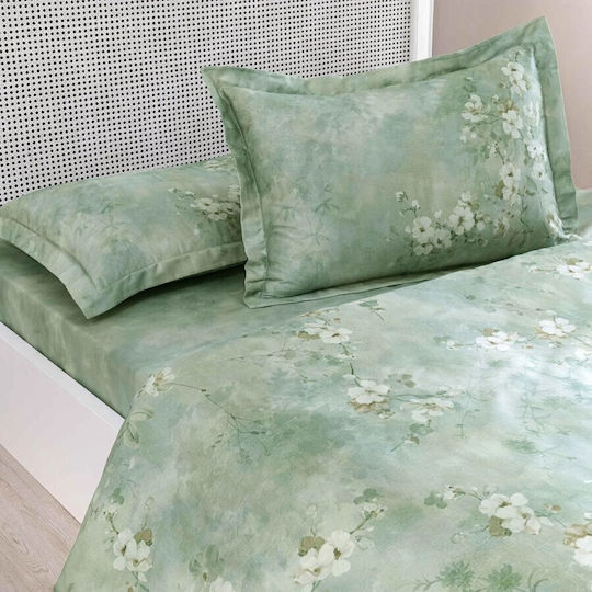 Tac Set Huse Pentru Pilote Duble 200x220cm Flori Albe