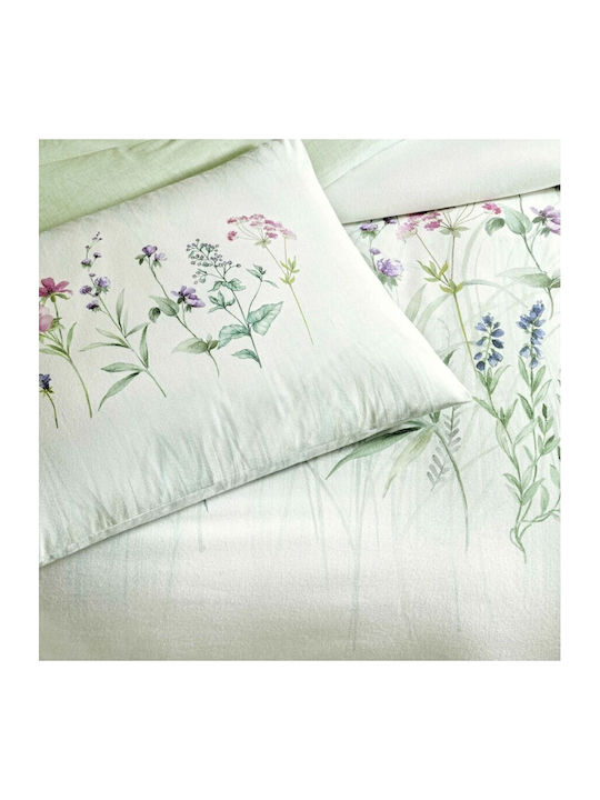 Tac Set Huse Pentru Pilote 200x220cm Dublu Cu 2 Fețe De Pernă & 1 Cearceaf Wildflower