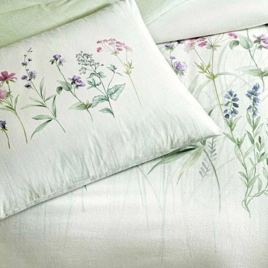 Tac Set Huse Pentru Pilote 200x220cm Dublu Cu 2 Fețe De Pernă & 1 Cearșaf Wildflower