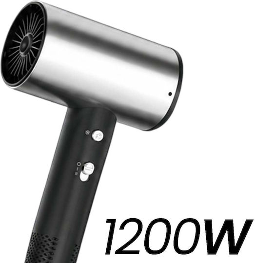 Avizar Ergonomic 1200w Hair Dryer Multi-ventilation System Black Silver