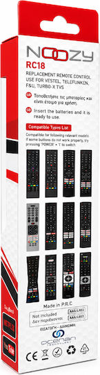 Noozy Kompatibles TV-Fernbedienung Rc18 für Vestel, F&U, Telefunken und Turbo-X