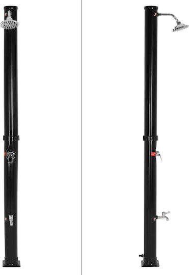 ML-Design Ντουζιέρα Πισίνας από PVC Μαύρη