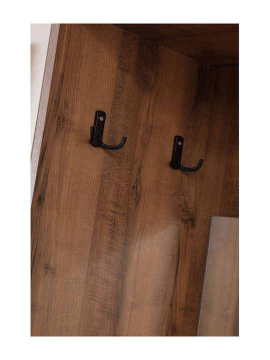 Mobilier Hol cu Oglindă și Suport pentru Haine Multicolor 123x38x208cm