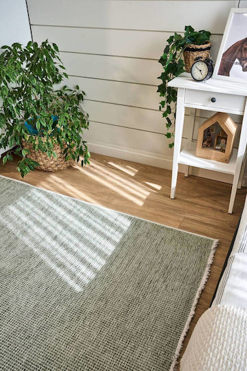 SteweHome Non-slip Green Runner Rug 80x150cm