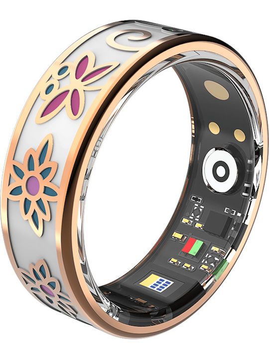 Forever Inel Inteligent Botanical 19,8mm cu Pulsometru Rose Gold