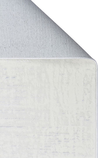 SteweHome Non-Slip Rectangular White Rug 100x300cm