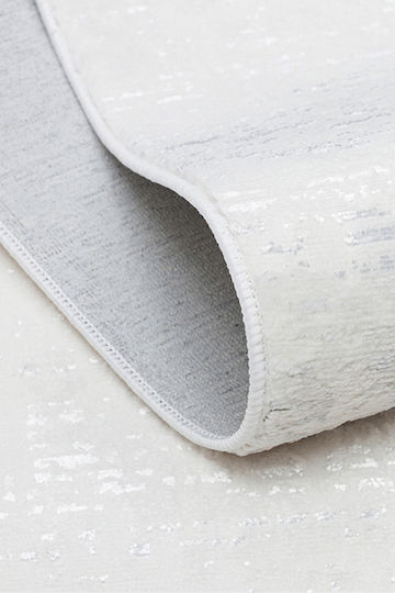 SteweHome Non-Slip Rectangular White Rug 100x300cm