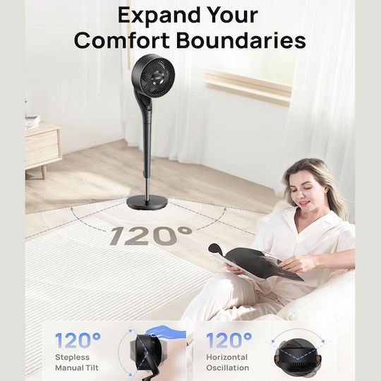 Dreo TurboPoly Pedestal Fan 36W Black