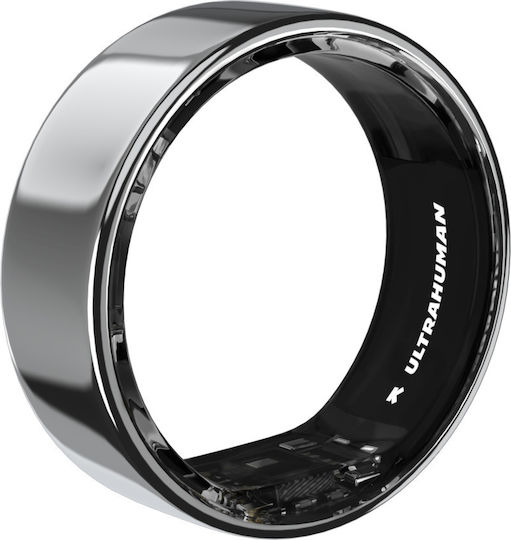 Ultrahuman Air Smart Ring 20.6mm Αδιάβροχο με Παλμογράφο Ασημί