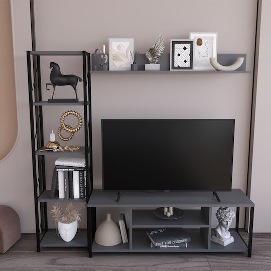 Bibliotecă Living Gri 160x35x150cm
